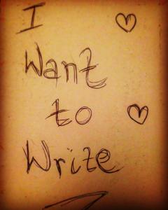 I want to write